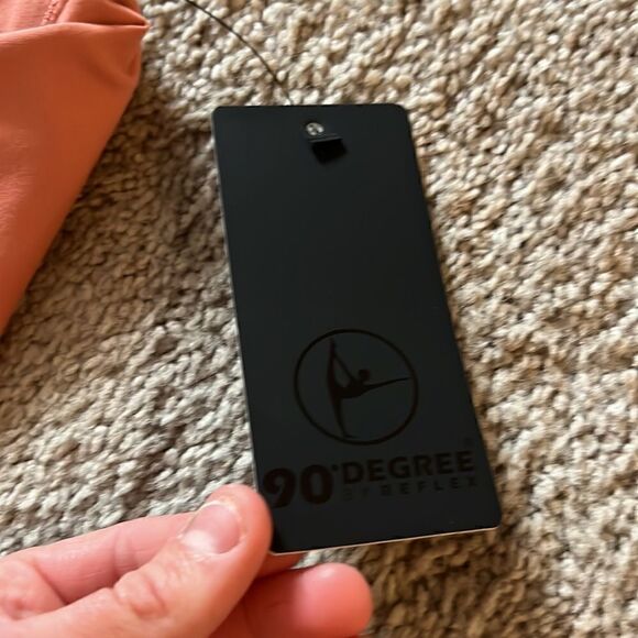 NWT High Waisted Athletic Shorts 90 Degree by Reflex women’s SM light mahogany - Picture 4 of 7